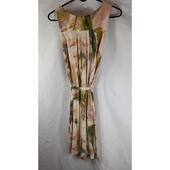 Vera Wang Simply Vera Flowy Slip Dress Pleated Front Sleeveless Floral Sz PM - Picture 3 of 9